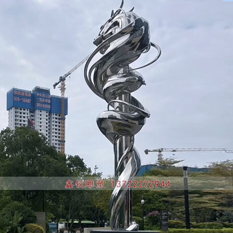 廠家不銹鋼龍柱雕塑定制
