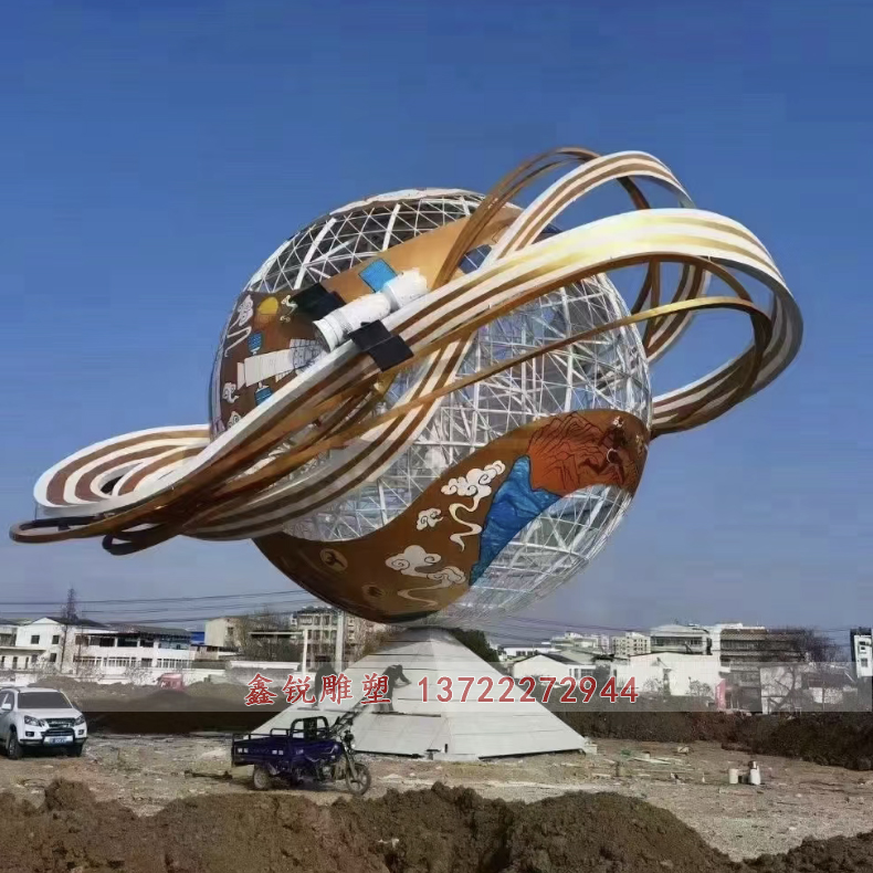 校園不銹鋼地球儀雕塑廠家 校園不銹鋼地球儀雕塑廠家