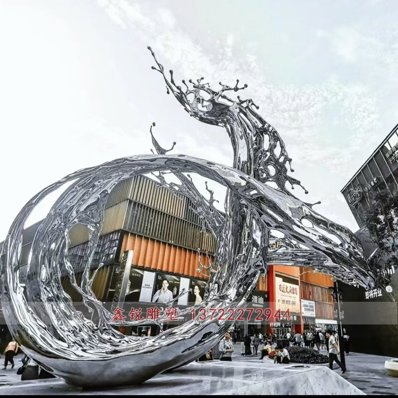 創意不銹鋼浪花雕塑 創意不銹鋼浪花雕塑