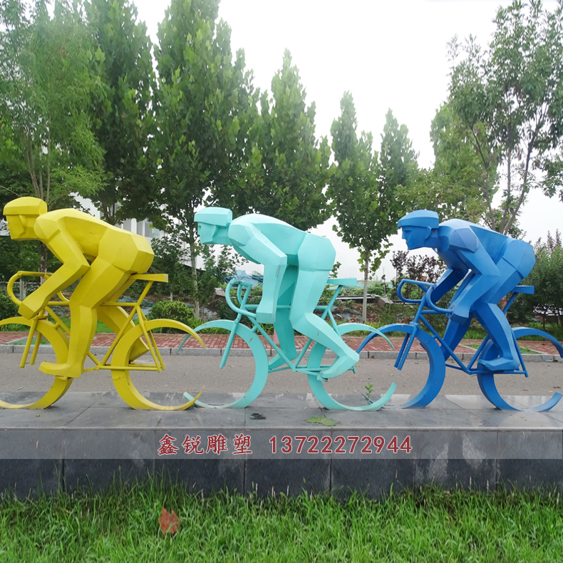 廠家不銹鋼騎行人物雕塑 廠家不銹鋼騎行人物雕塑